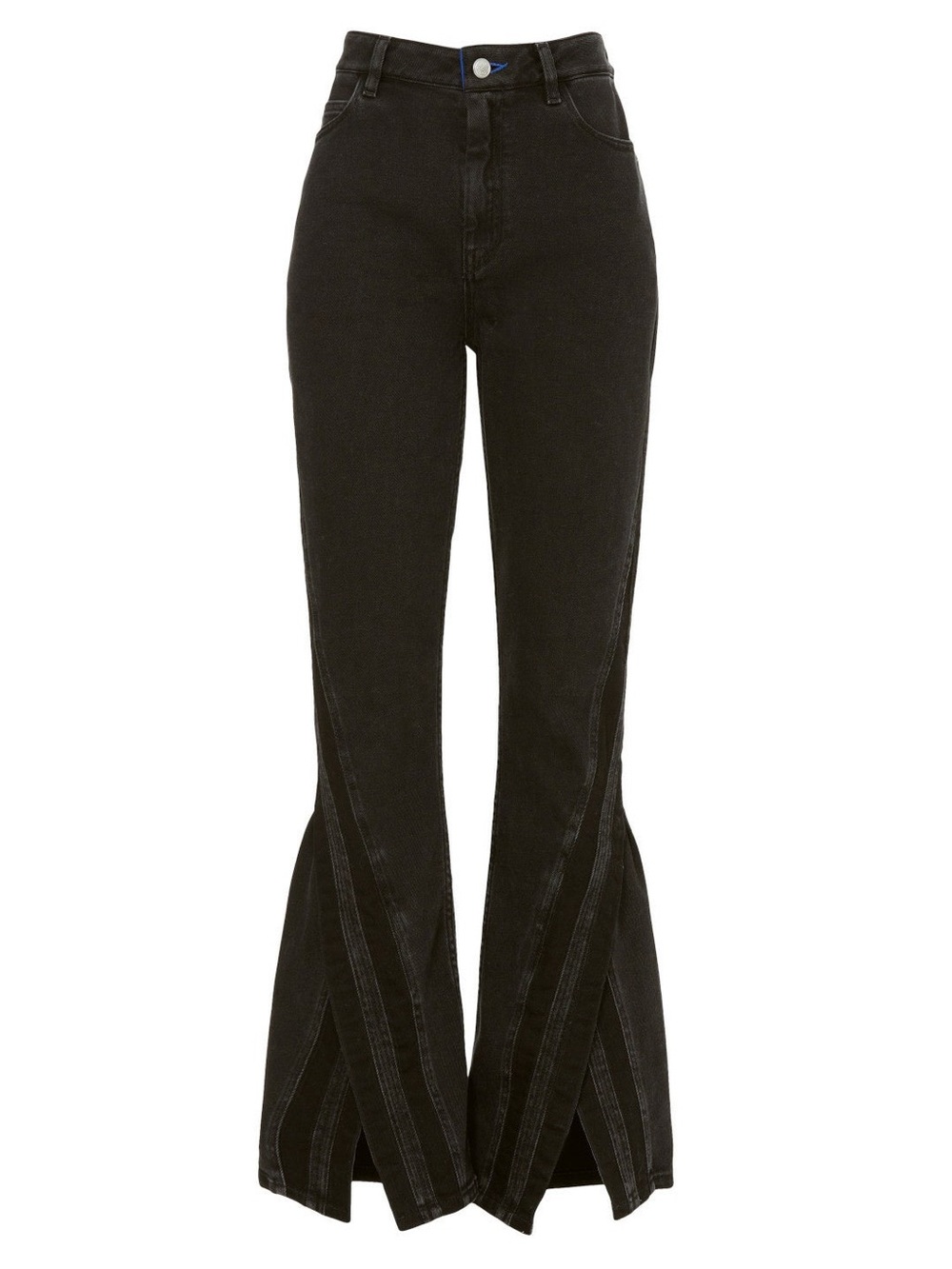 KOCHE Front Slit Flare Jeans